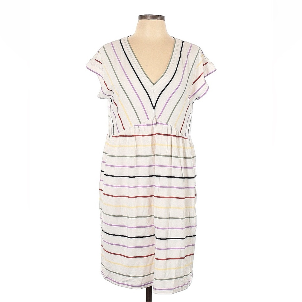LOFT White Striped Sundress